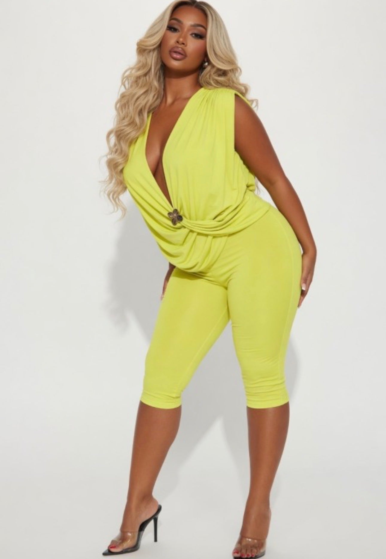 Lime Light Capri Jumpsuit