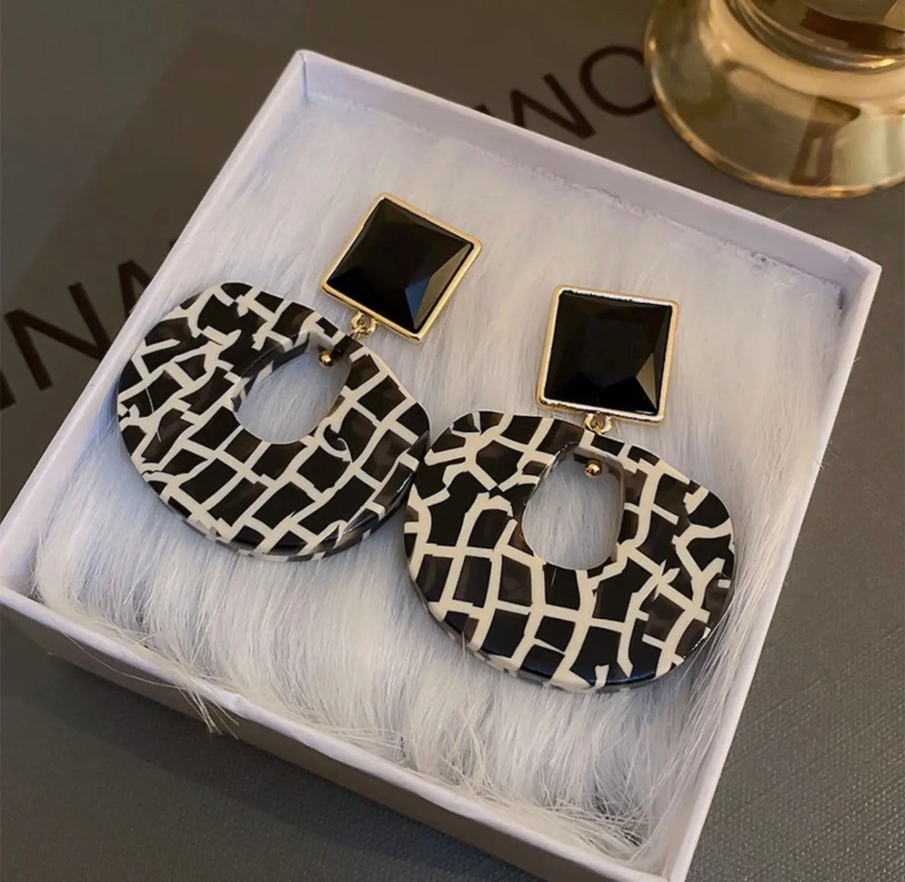 Midnight Mosaic Statement Earrings