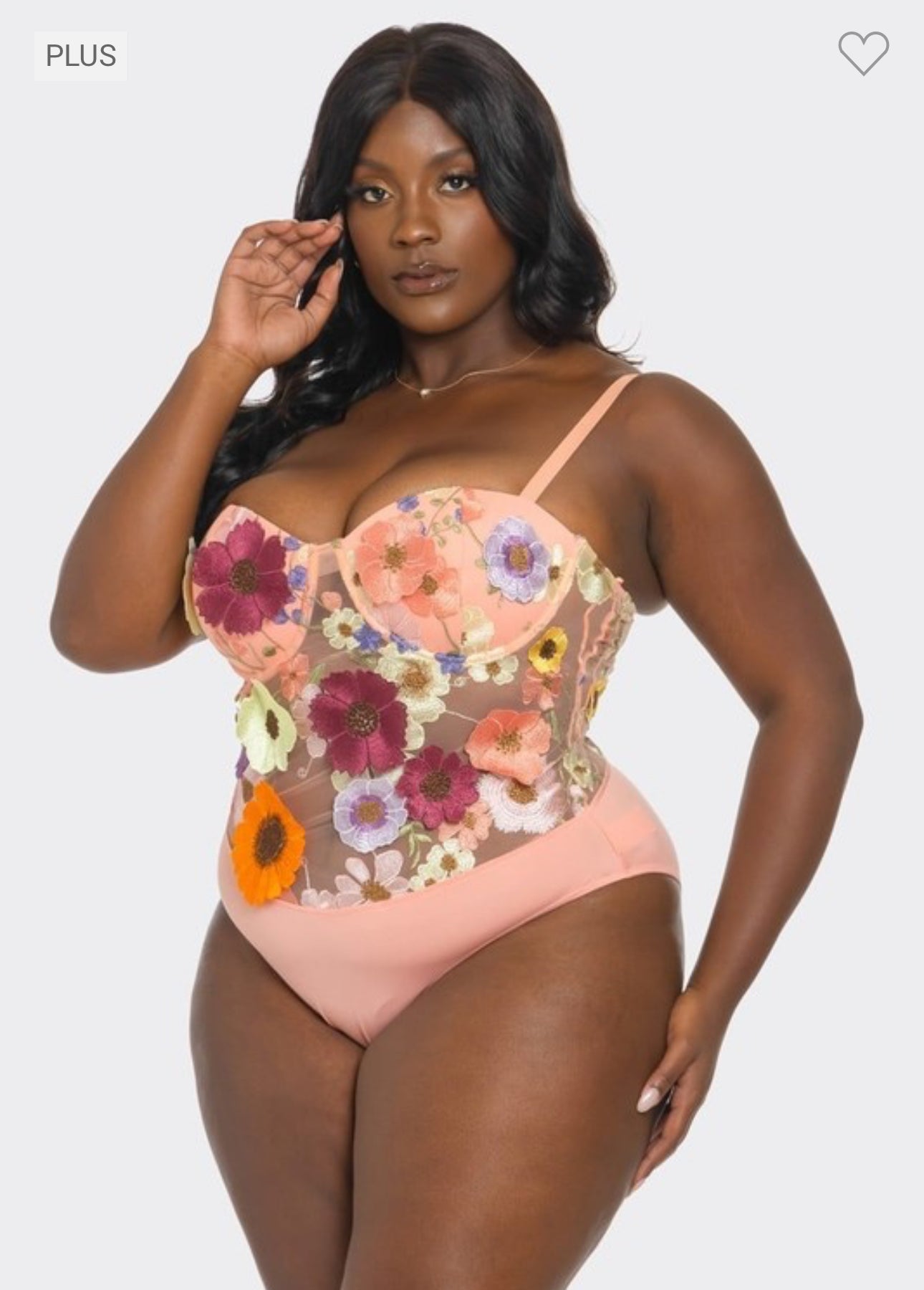 Curvy Flower Bodysuit