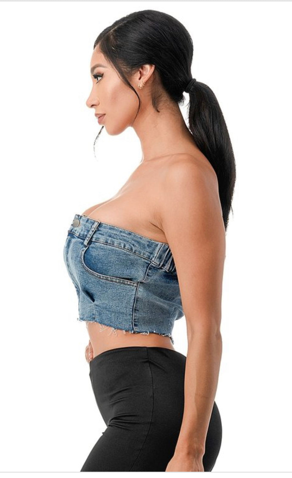 Denim Tingz Crop CURVY