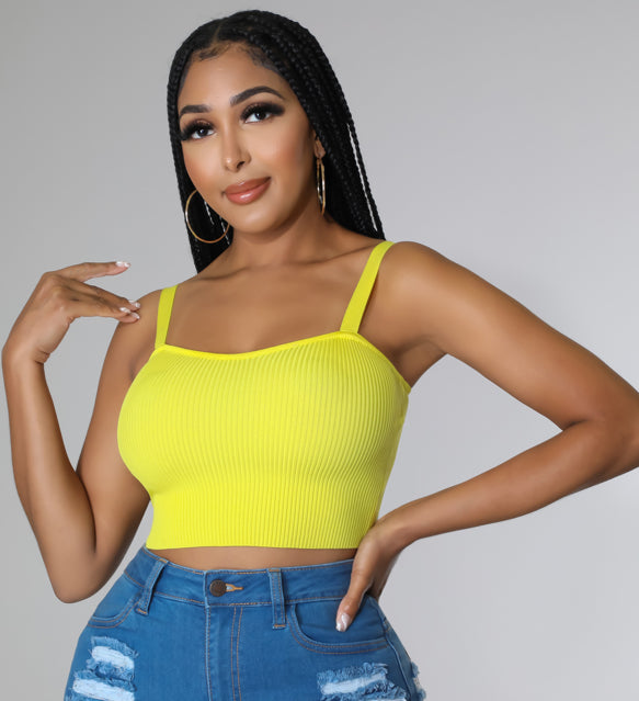 Yellow Crop Tank