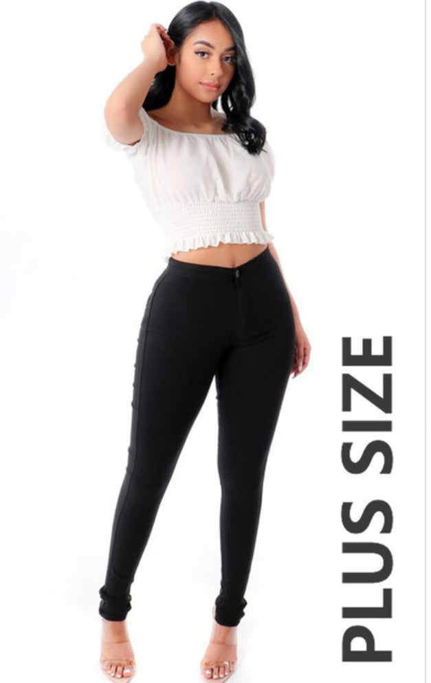 High Waist Black Pants