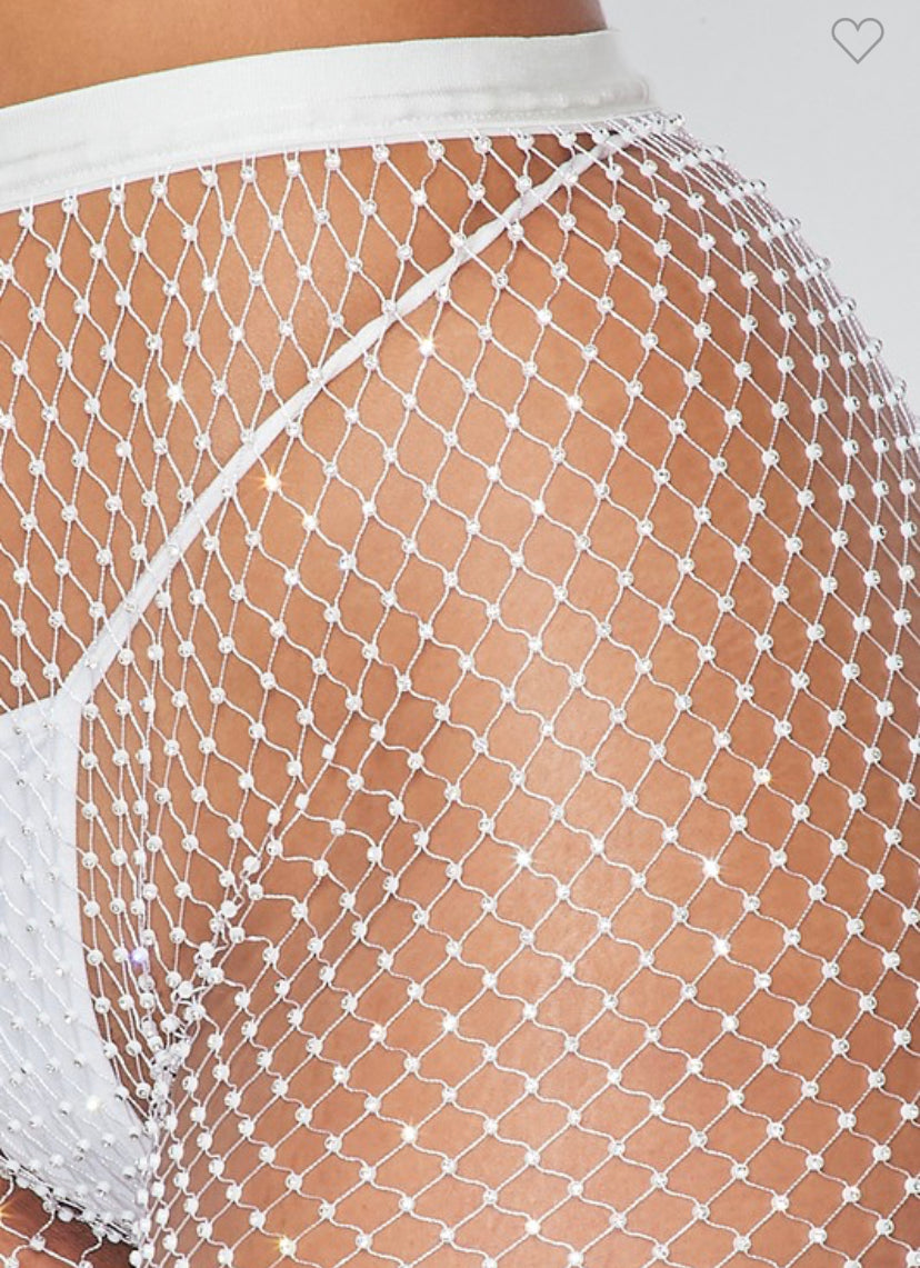 Rhinestone Sheer Pants