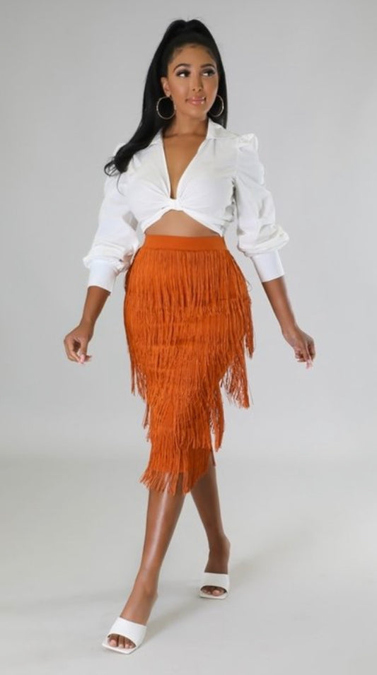 Burnt Orange Skirt