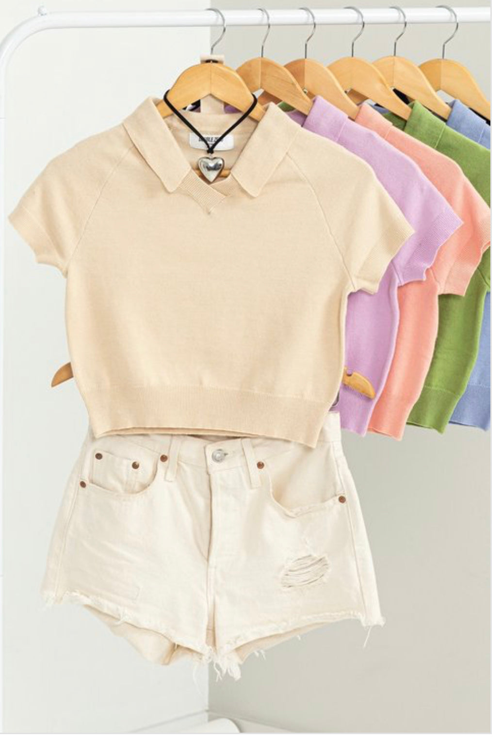 Polo Down Peach Top