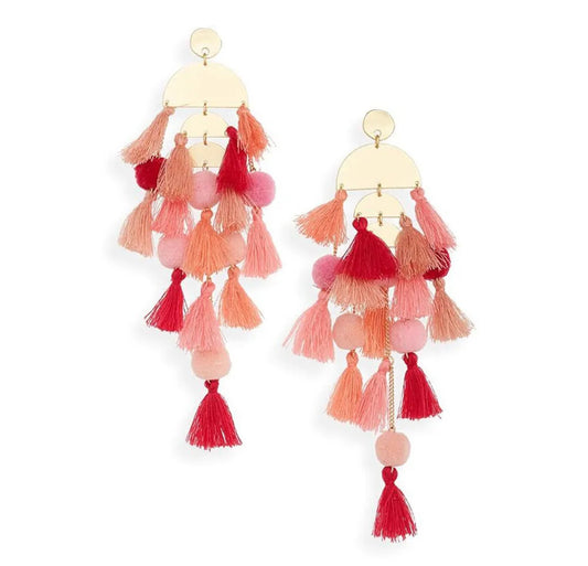 Peachy Retro Earrings