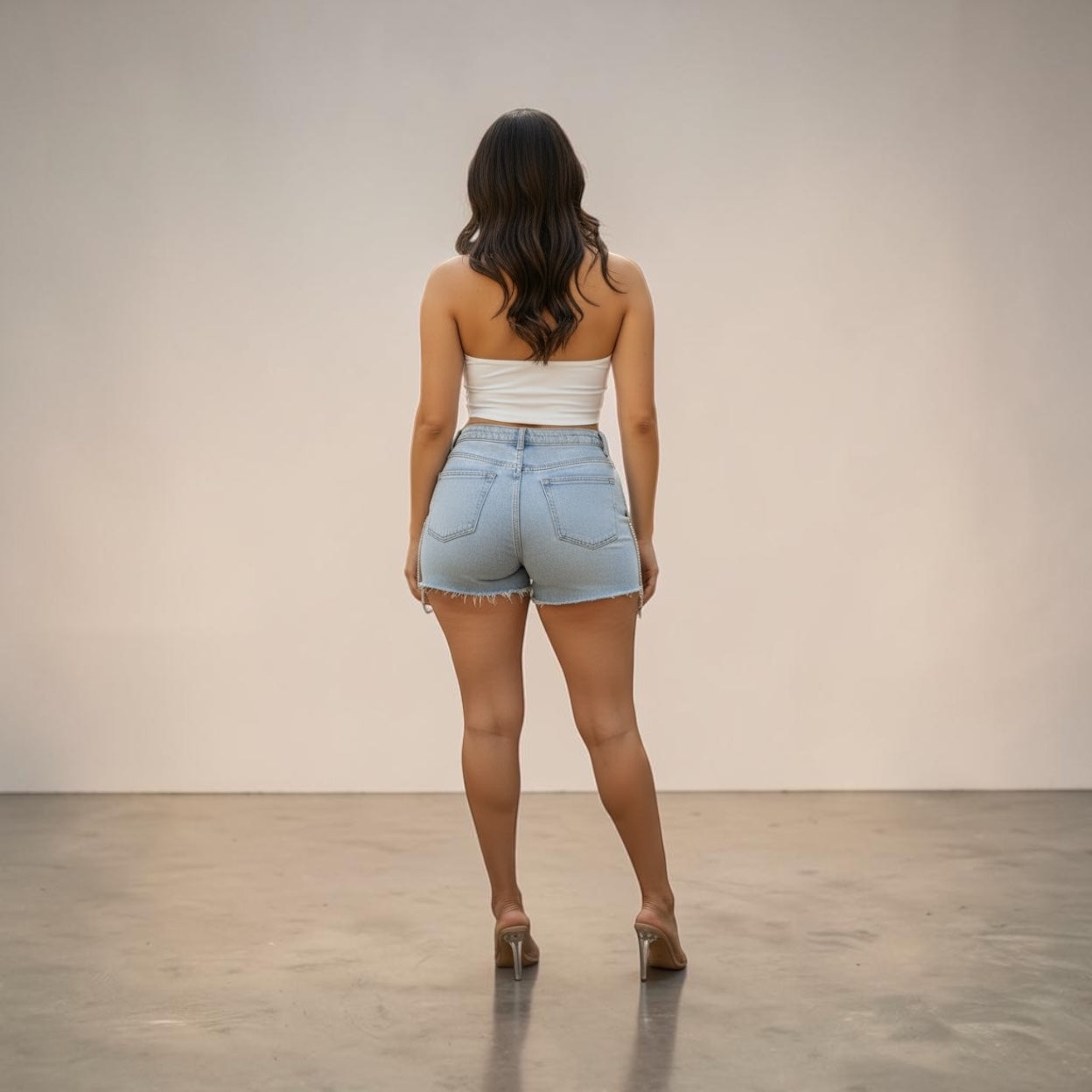 Chain Reaction Denim Shorts