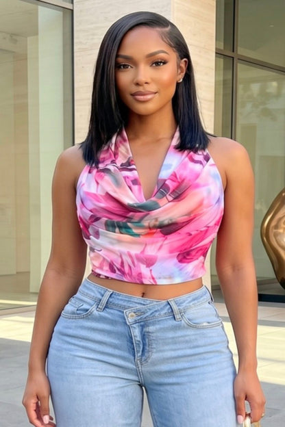 Pink Mirage Halter Top