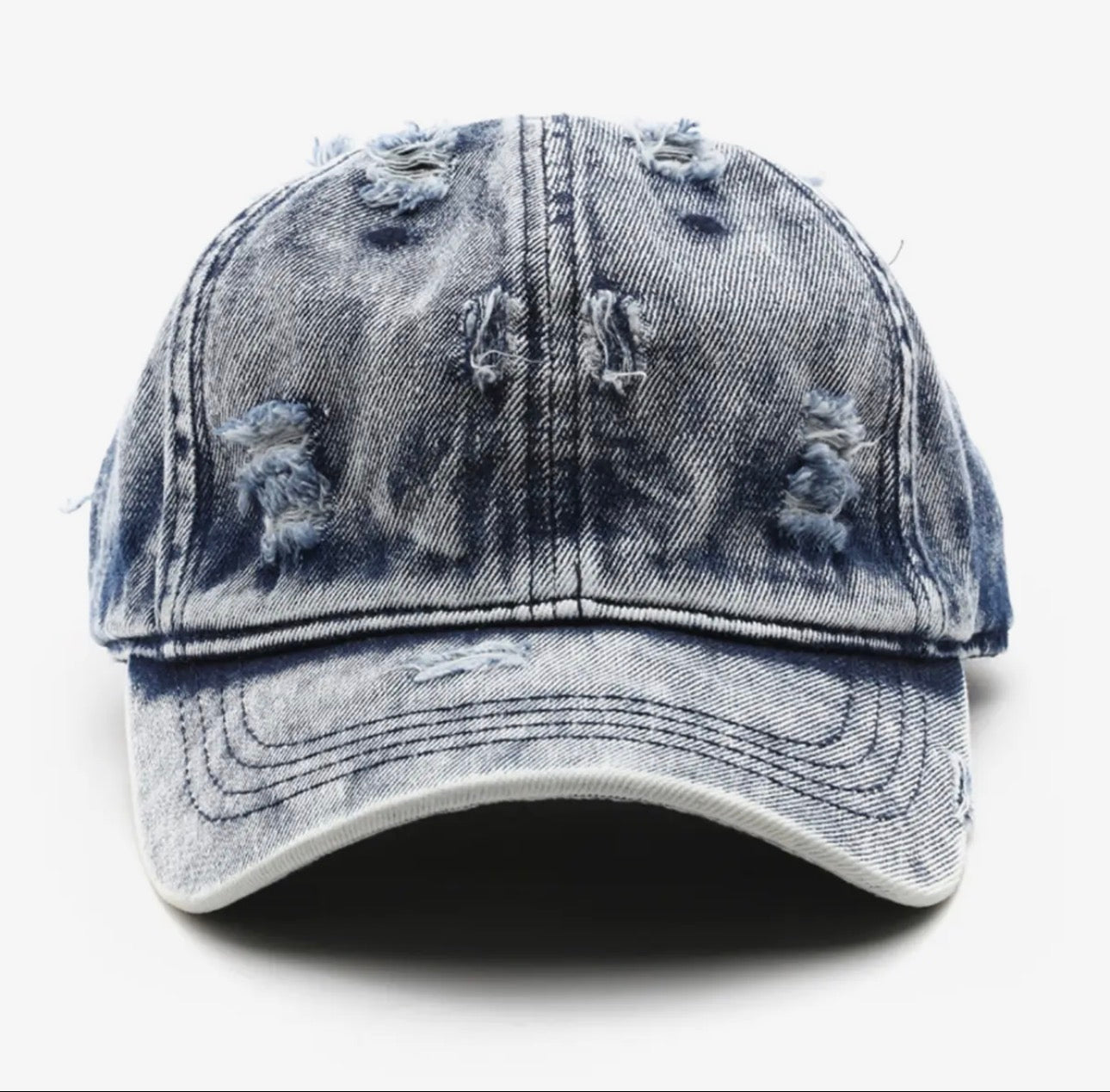 Vintage Distressed Denim Dad Hat