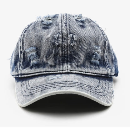 Vintage Distressed Denim Dad Hat