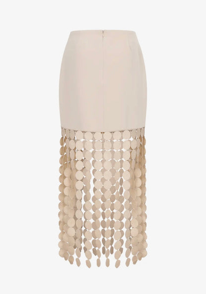 Champagne Glow Maxi Skirt