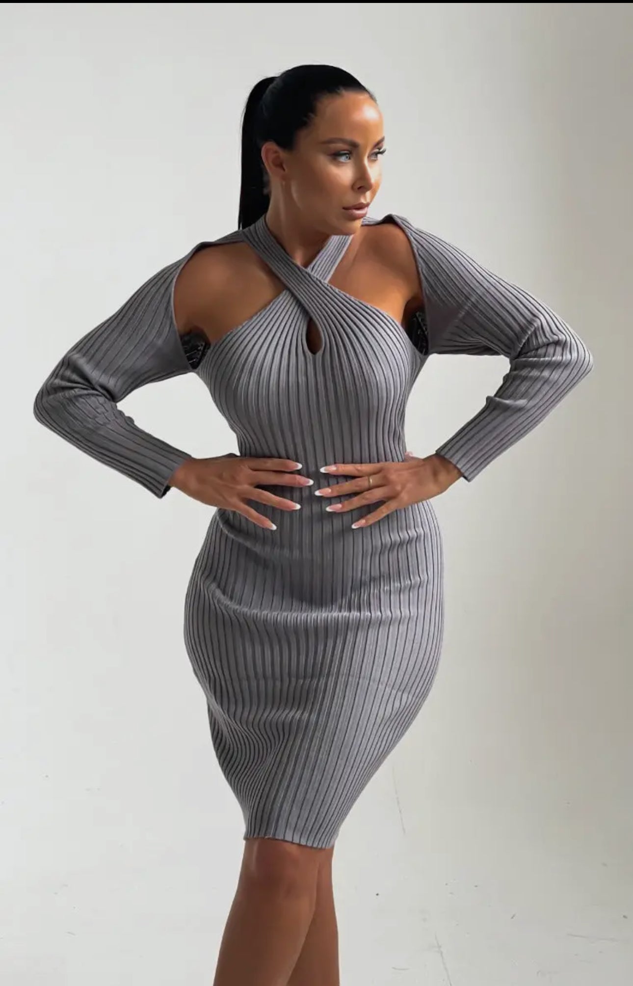 Grey Behavior Dress