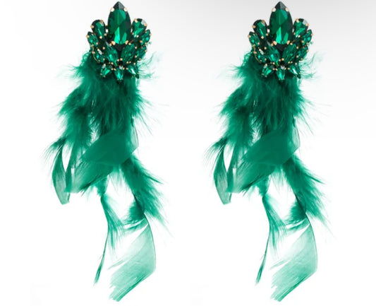 Money Feather Earrings