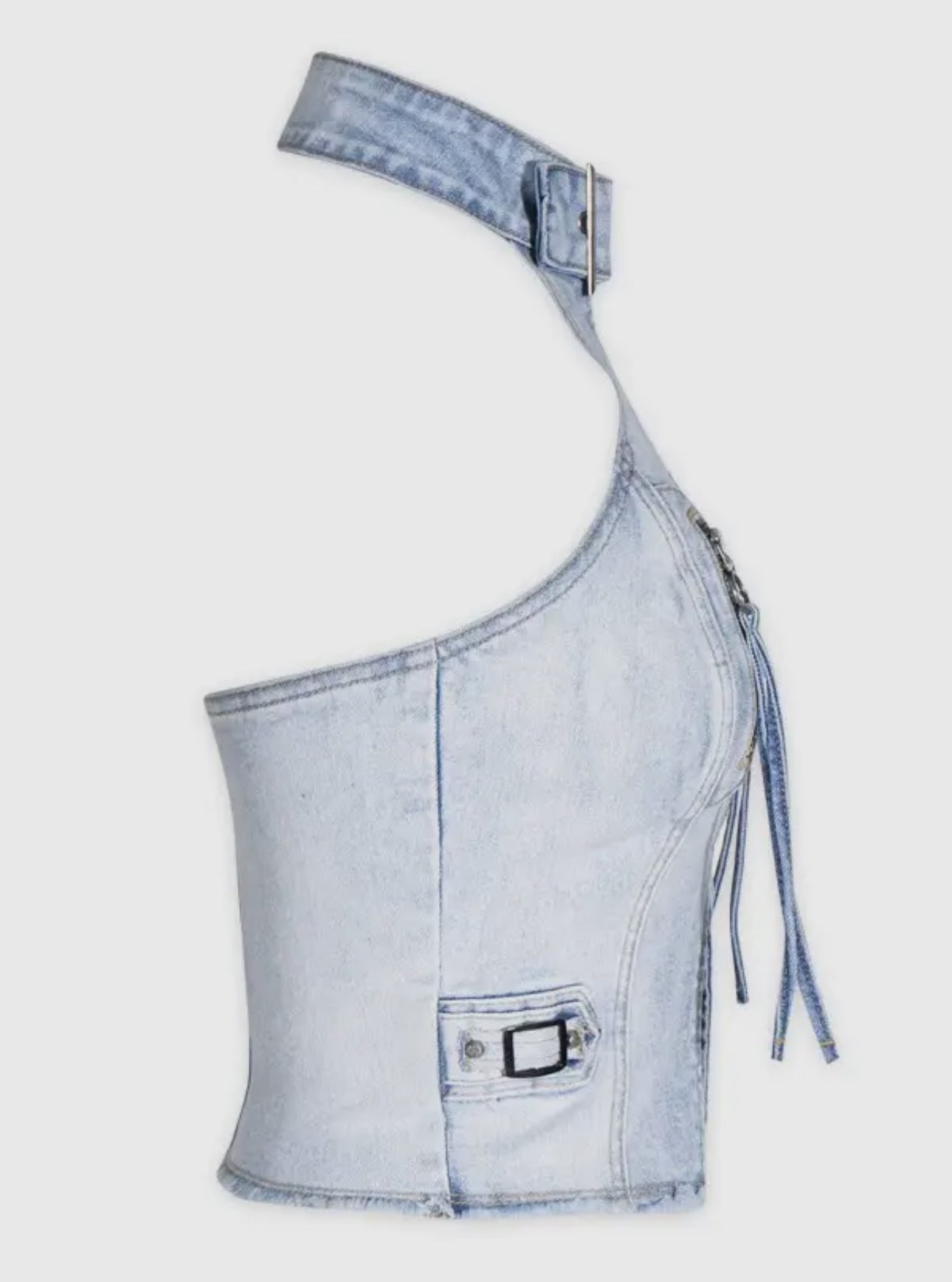 Locked in Denim Bustier