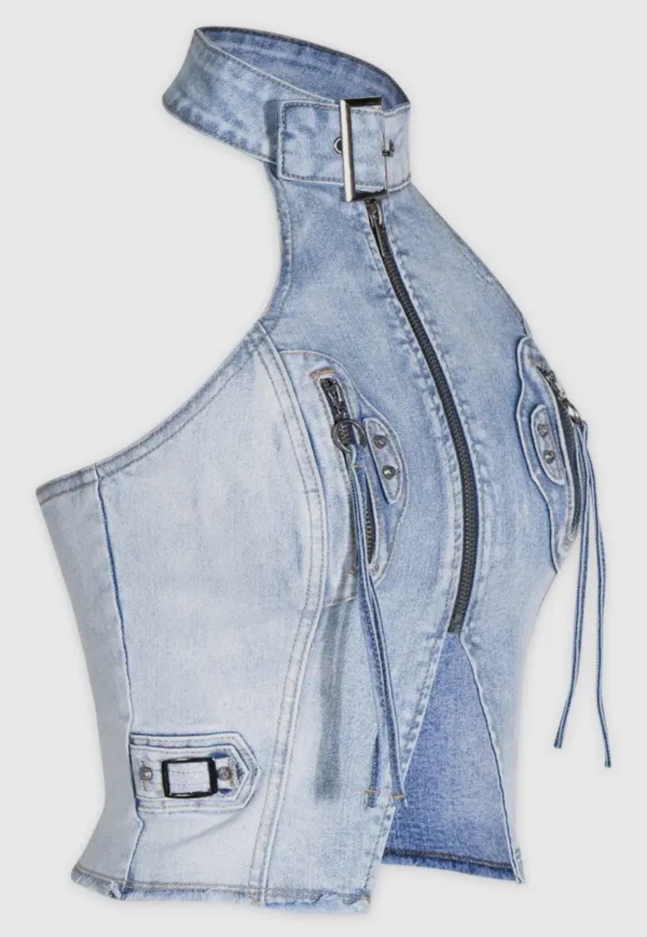 Locked in Denim Bustier