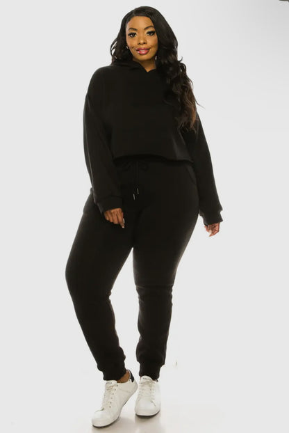 My Fav Black Hoodie Set