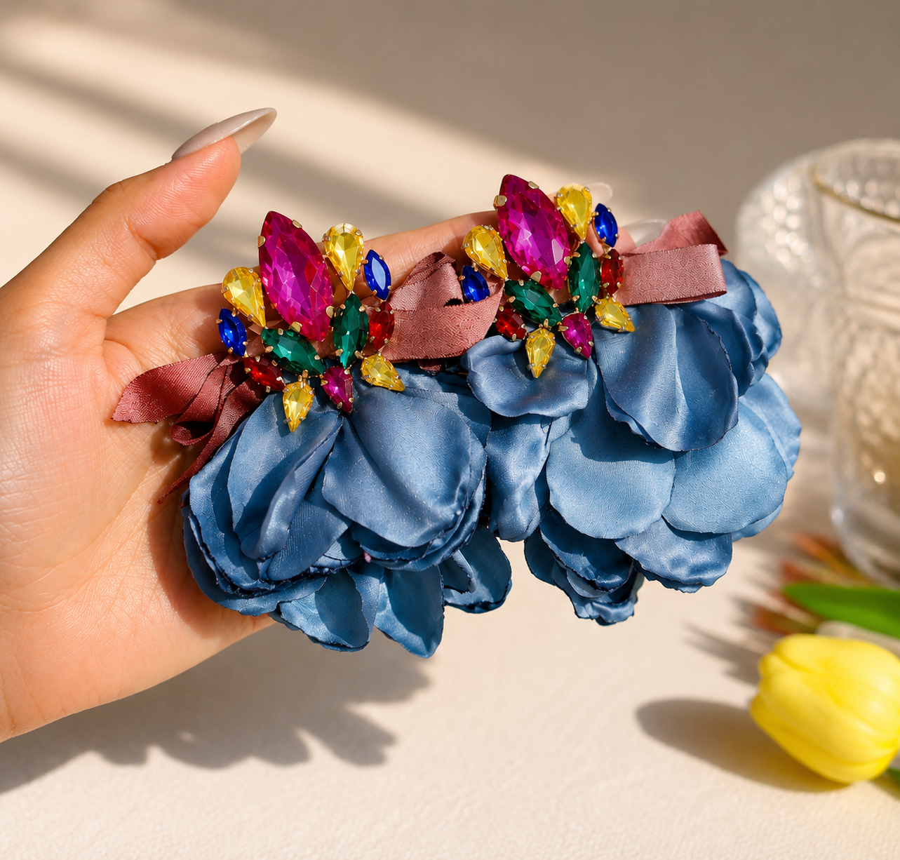 Santorini Bloom Statement Earrings