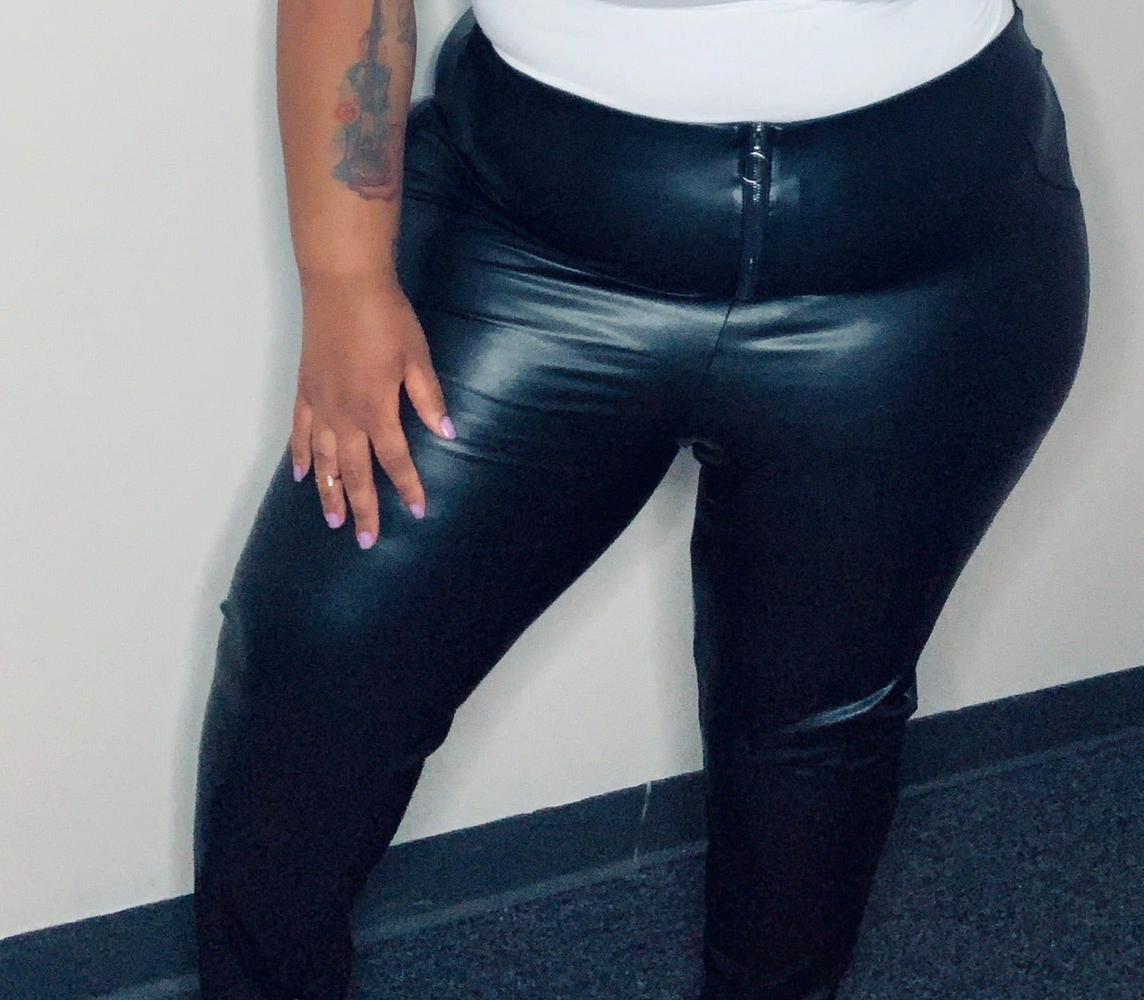 Black Leather Pants Plus Size