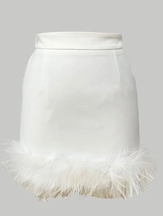 White Feather Skirt